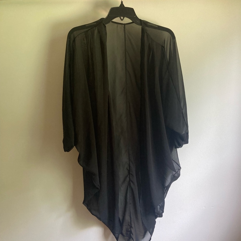 American Apparel Black Chiffon Kimono